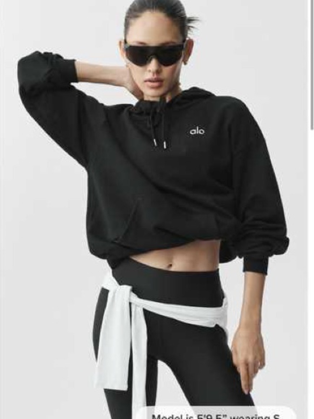 ALO Yoga Black Pullover Hoodie Sz S/M Women’s
(Sep A-1)